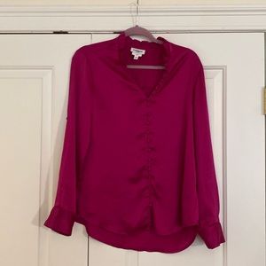 Express Portofino Slim Satin Shirt